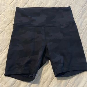 Lululemon camo biker shorts